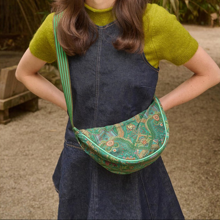 Half Moon Cross Body Bag FREYA JABALI GREEN