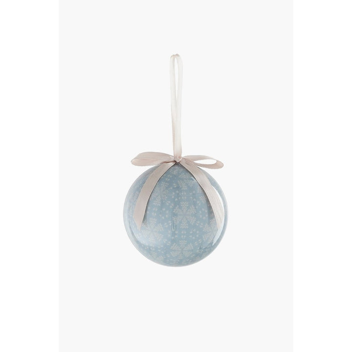 Geschenkset Weihnachtskugeln - 14 Stück - Ø8 cm - Hellblau, Braun