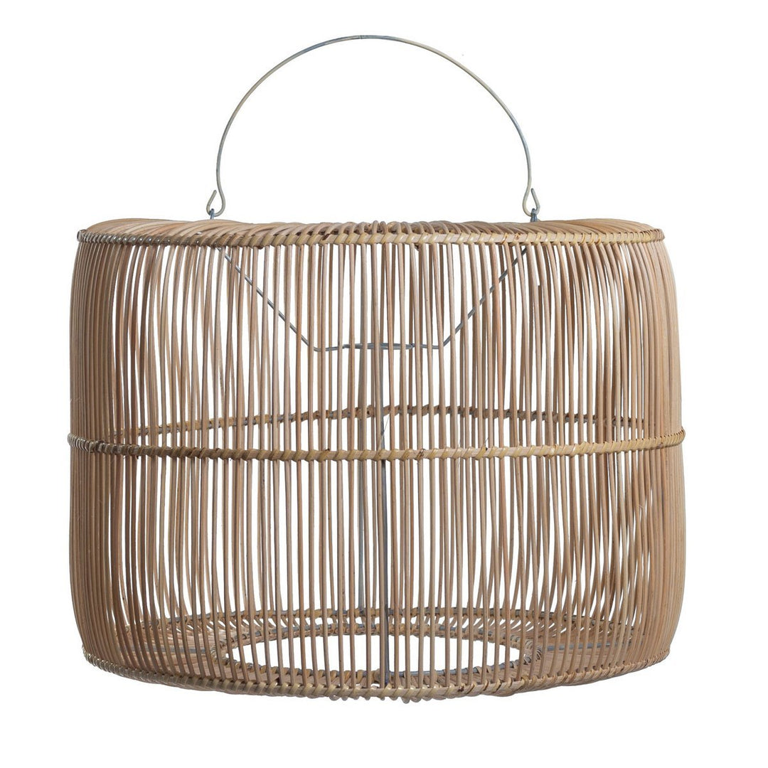 Boho Rattanlampe LIKU - Pendelleuchte - handgefertigte Deckenlampe