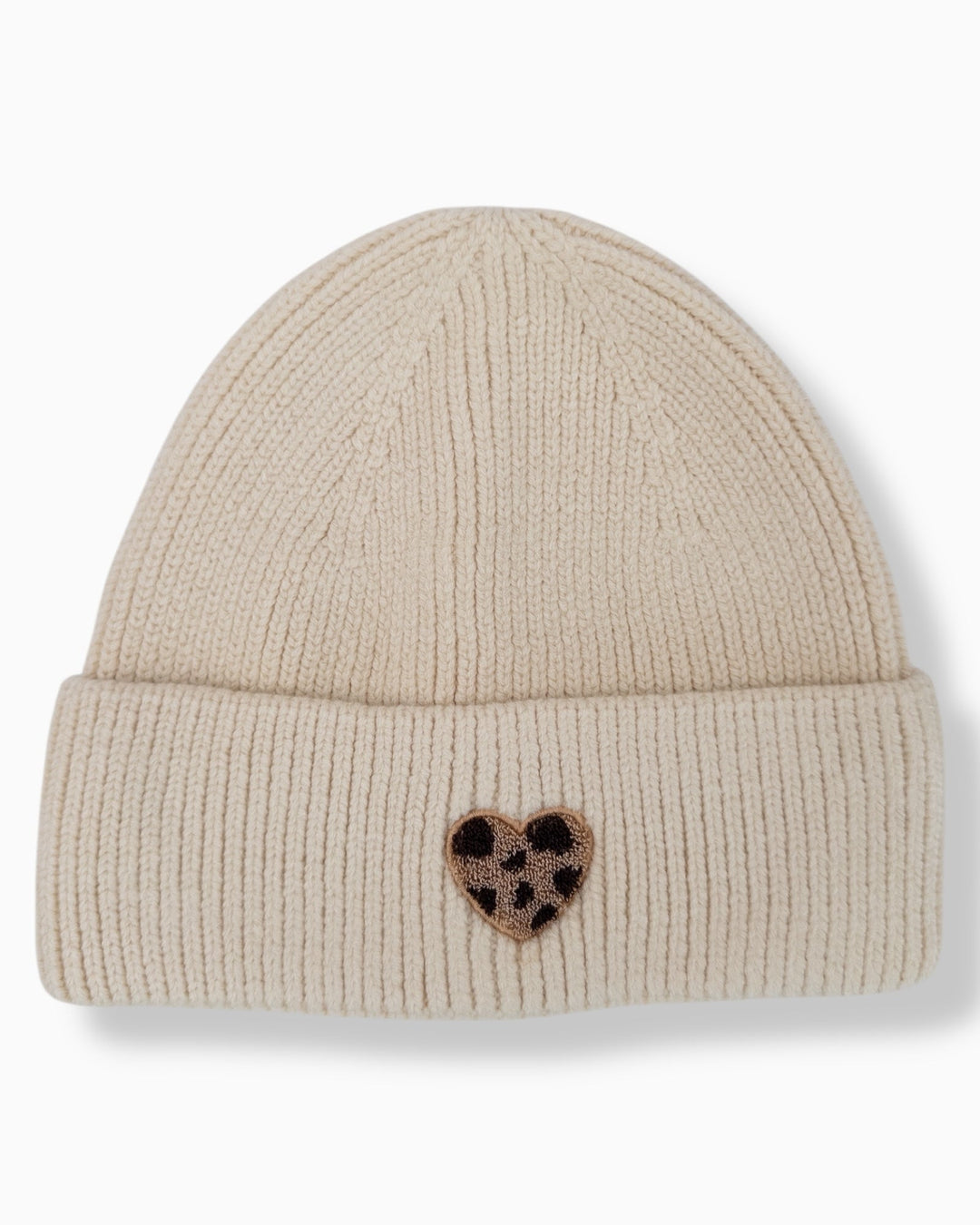 Mütze / Beanie - LEO HERZ - creme