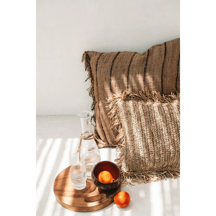 TEAK ROOT Tablett - Dekobrett - Servierplatte mit Griffen S