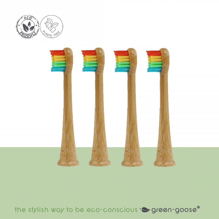 Sonicare Bürstenköpfe - Kinder | 8 Stück | Regenbogen  - nachhaltig aus Bambus