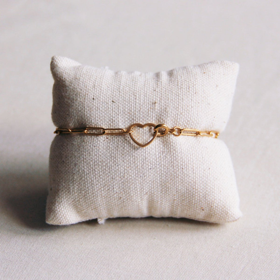 Armband mit offenem Herz - Gold