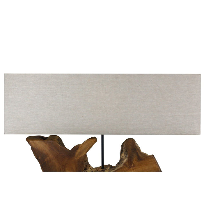 Tischleuchte BREEZE - Deko Lampe - Leinen/Treibholz Natur