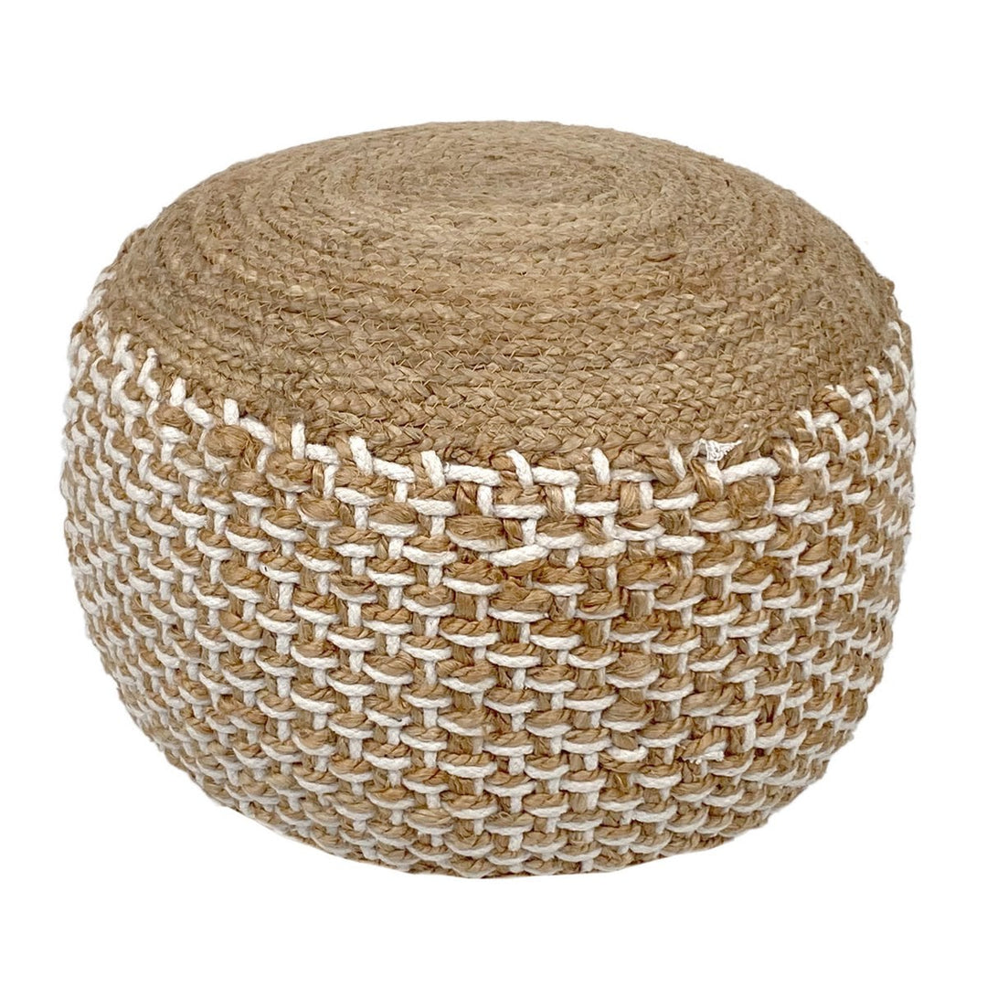 Sitzhocker - Dekohocker - Sitzpouf - Bodenkissen - Fußhocker - Pouf Jute Natur