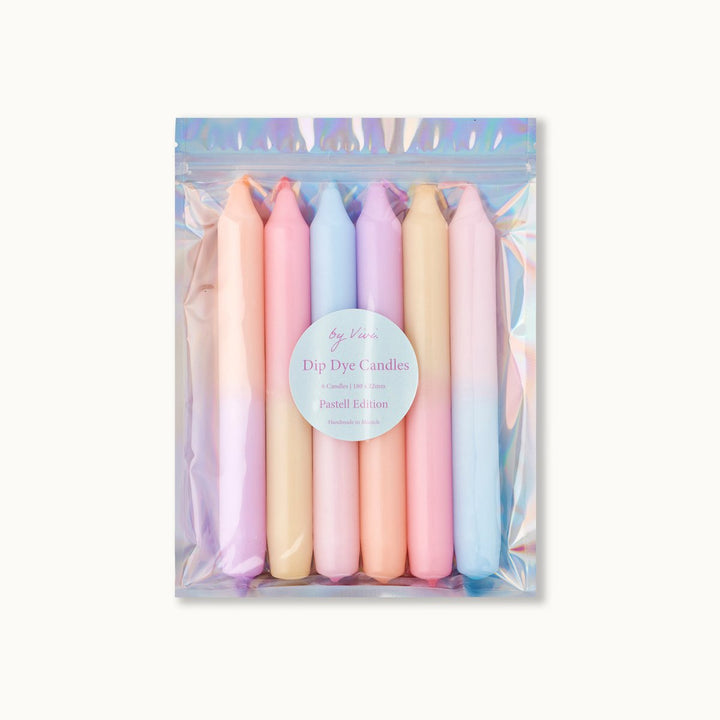 Dip Dye Kerzen Set: Pastell Edition