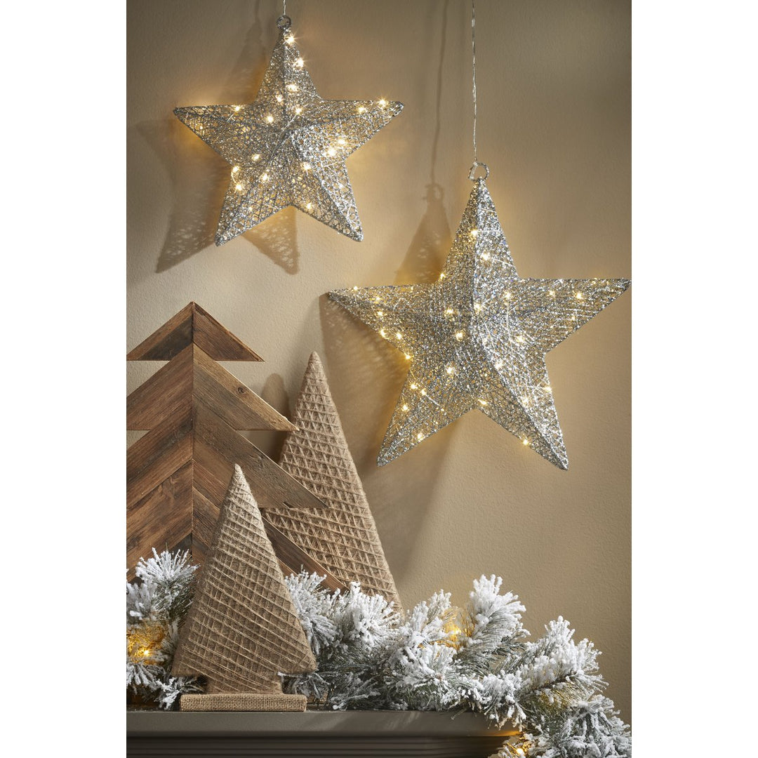 Weihnachtsbeleuchtung Stern mit warmweißen LED-Lichtern – Ø40 cm