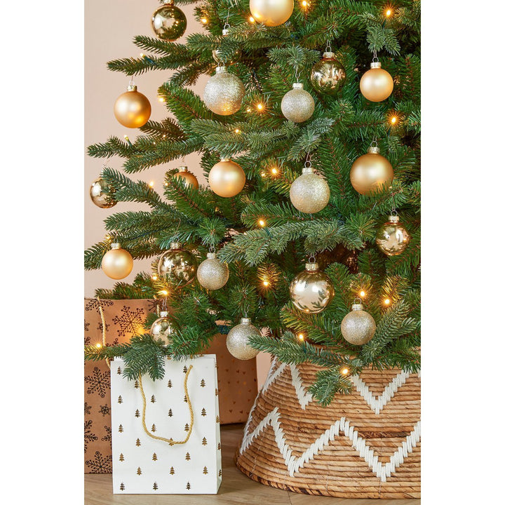 Glaskugeln - Weihnachtsbaumdeko - Champagner - 42 Stück