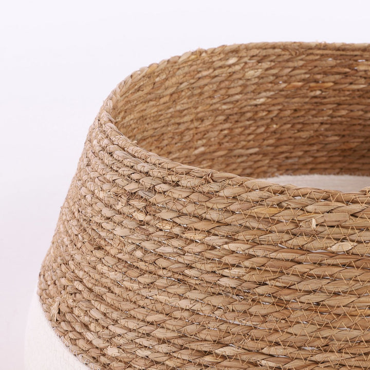 Ständerabdeckung - Weihnachtsbaum Korb - Seegras - Weiß - Ø58cm