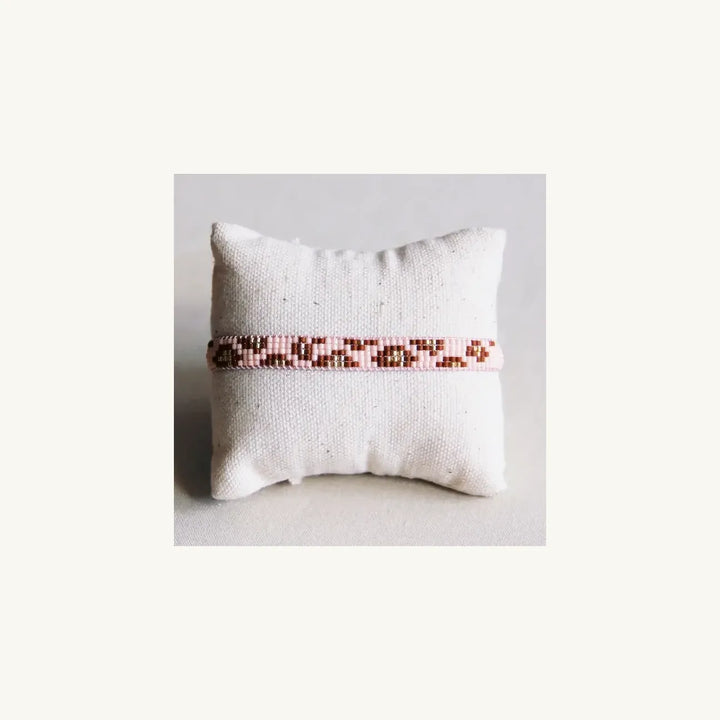 Armband - Miyuki-Perlen - LEO - Cognac/Pfirsich/Gold