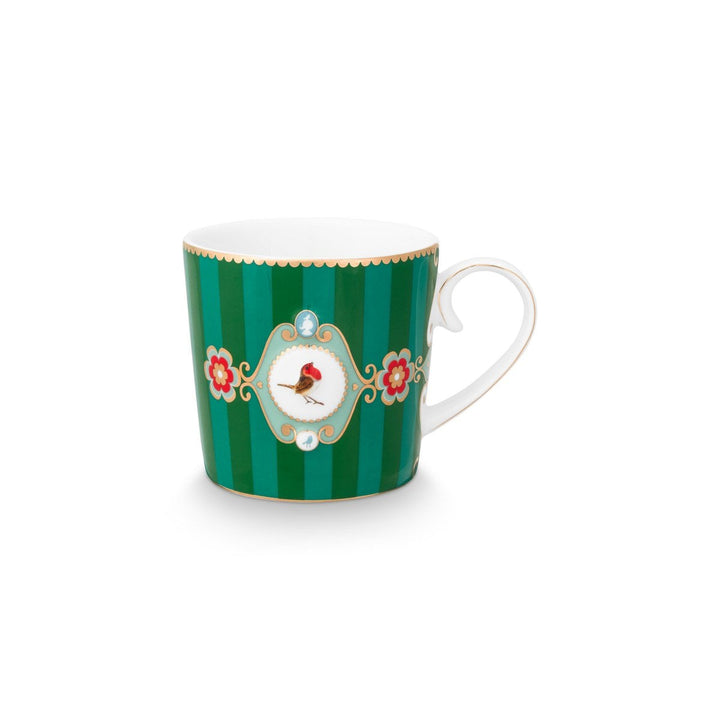 Tassen klein 2er-Set LOVE BIRDS MEDALLION Stripes GREEN