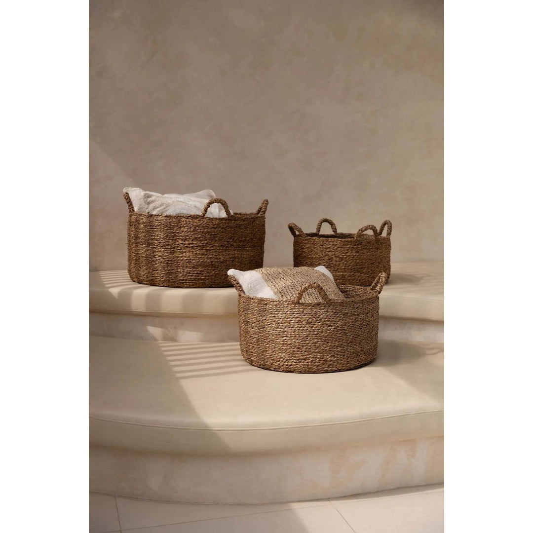 LES QUATRE MAINS Korb mit Griffen - Natur - M
