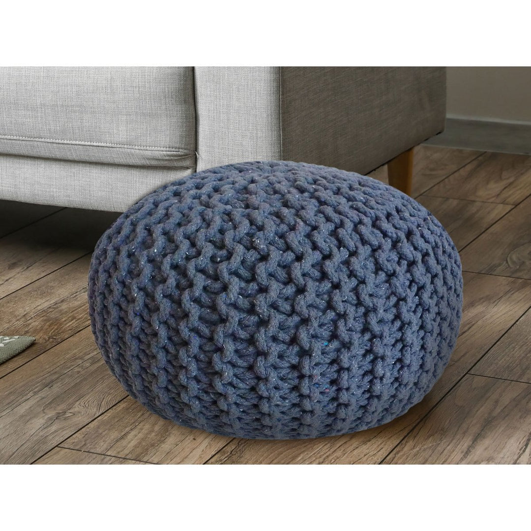 Sitzhocker - Dekohocker - Sitzpouf - Grobstrick Bodenkissen - Fußhocker - Ø55cm - div. Farben