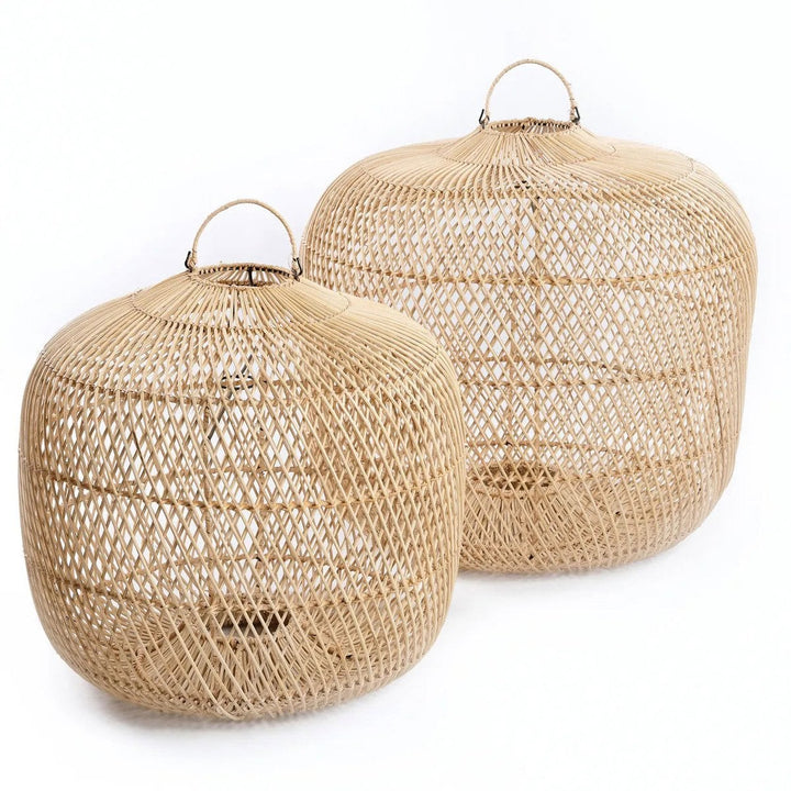 BATU BOLONG Lampenschirm - Bodenlampe - Natur M