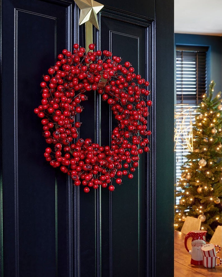 Kranz - Weihnachtsdeko mit roten Beeren - Ø50cm