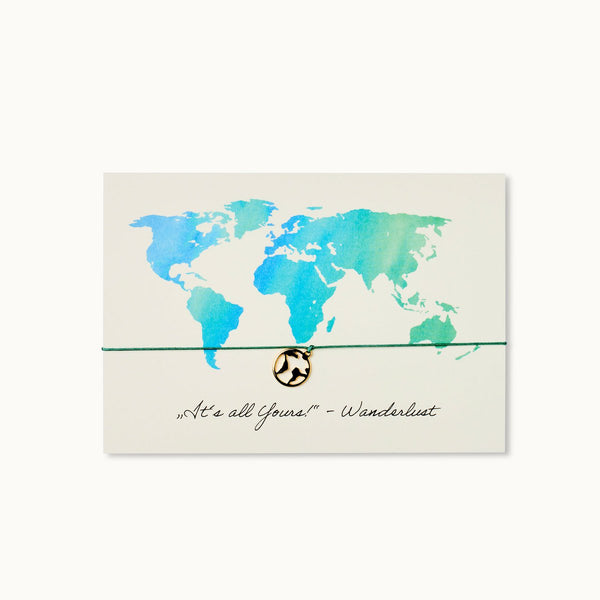 Grußkarte mit Armband: "It´s all Yours" - Wanderlust