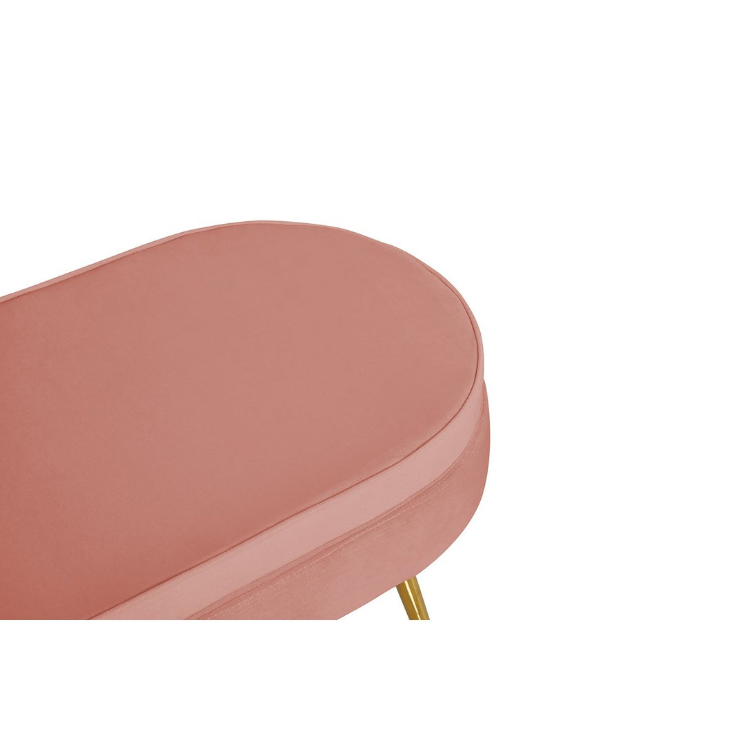 Hocker ARIELLE - Sitzbank - Oval Samt Rose