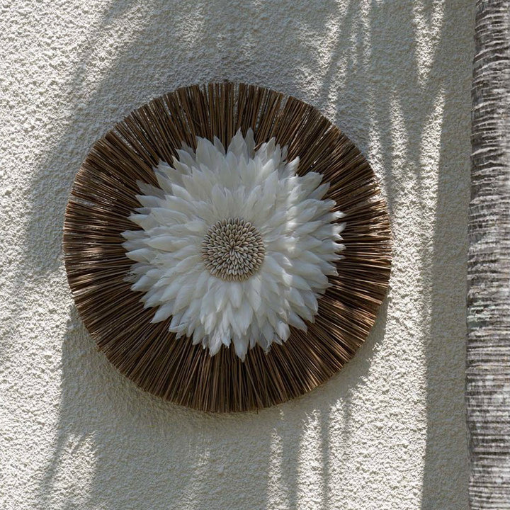 ALANG FEATHER JUJU Wanddekor - Naturweiß