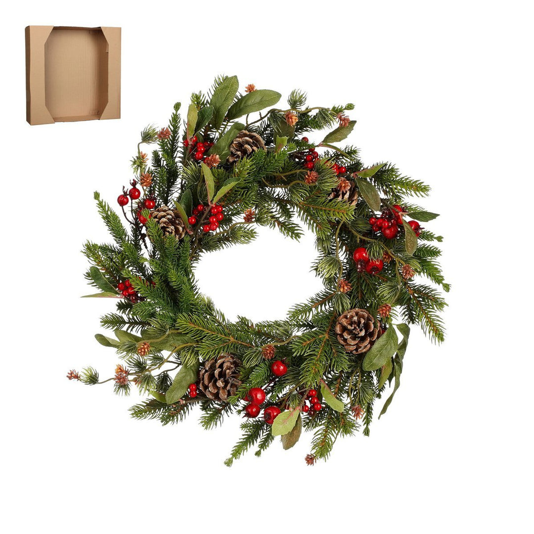Kranz "Austin"- Weihnachtsdeko mit Tannengrün & Beeren - Ø40cm