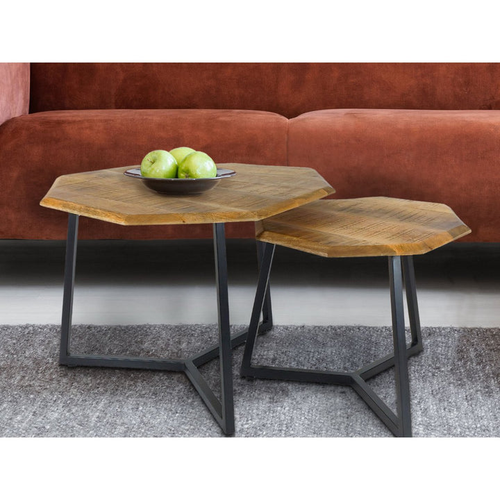 Couchtische - Beistelltische LAS VEGAS - Holz Satztisch 2er-Set