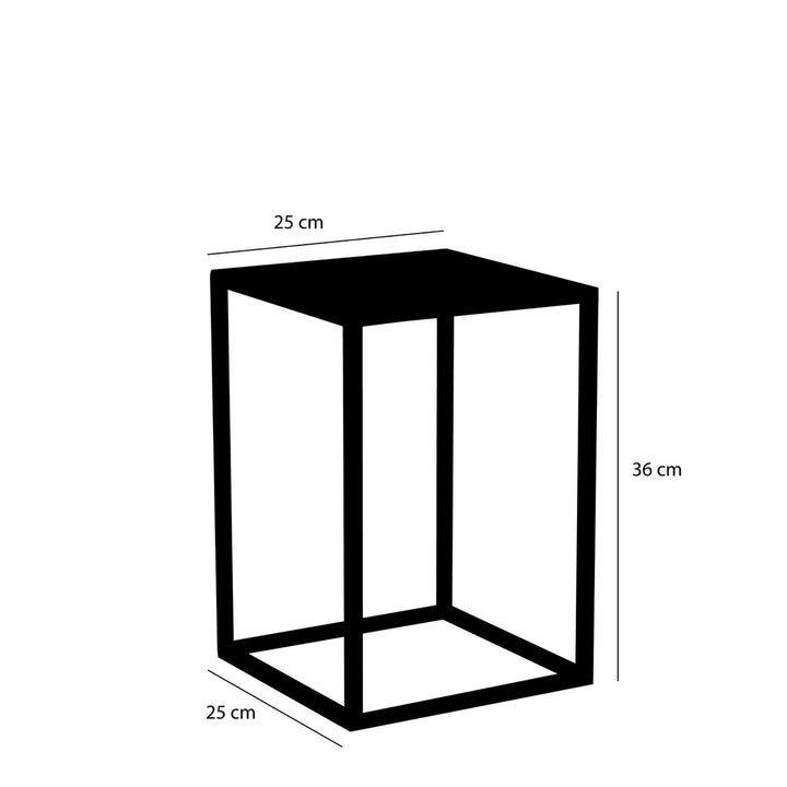 Goa Beistelltisch – 2er-Set – Metall – Schwarz