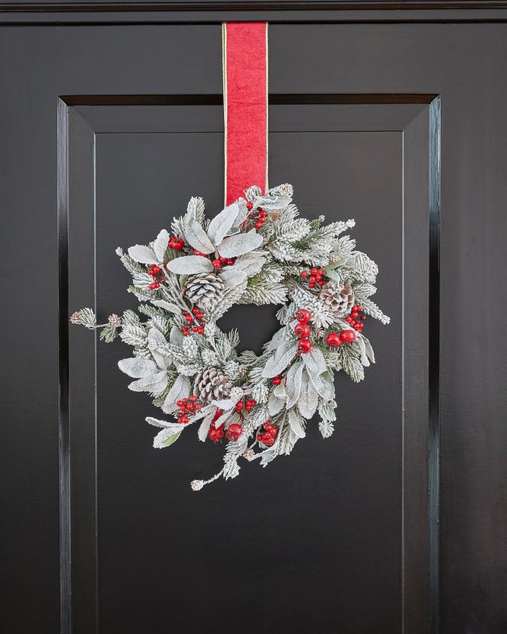 Kranz "Belfort" - Weihnachtsdeko mit Beeren & Schnee – Ø40cm