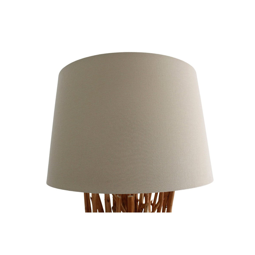 Stehleuchte EAVAN - Deko Lampe - Leinen/Treibholz Natur 175cm