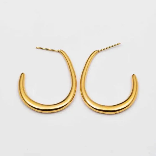 Ohrringe - Creolen in Gold - Oval