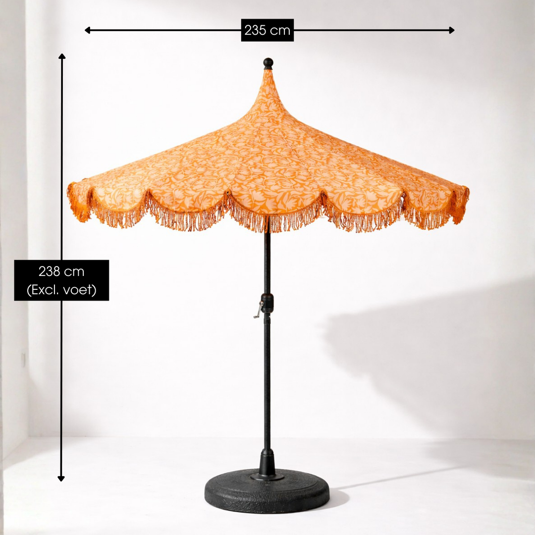 KELLY Sonnenschirm mit Floralmuster - Orange