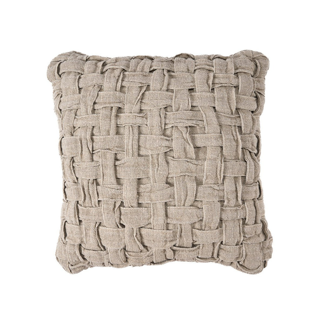 LINEN CROSIER Kissenbezug - Leinen Natur 50x50