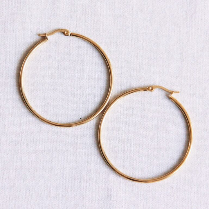 Ohrringe - BASIC 50 - Creole Gold