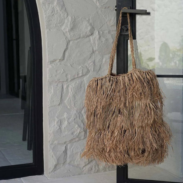 BAHAMAS Raffia Tasche - Natur