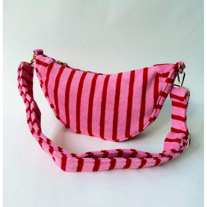 Crossbody Bag BELLE STRIPE - Halbmond Tasche