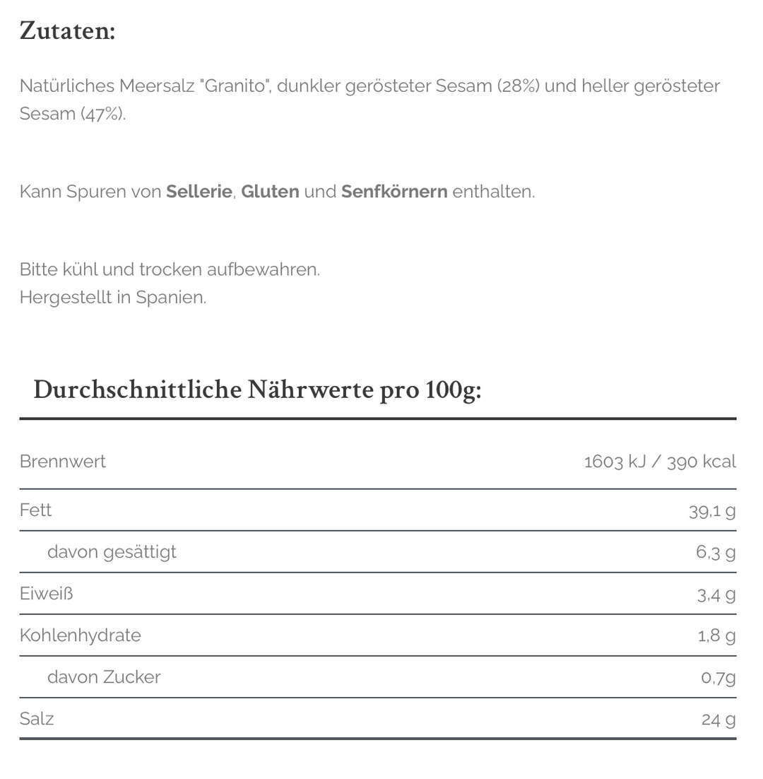 SAL de IBIZA / Meersalz mit geröstetem Sesam