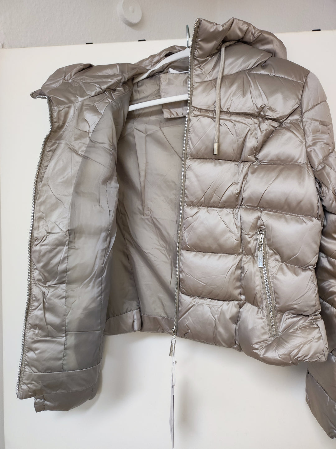 Jacke - Steppjacke - Pufferjacke - kurz, beige - S/M