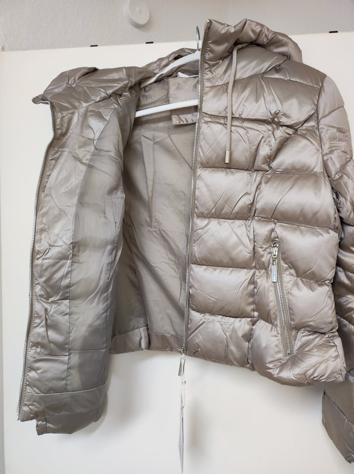 Jacke - Steppjacke - Pufferjacke - kurz, beige - S/M