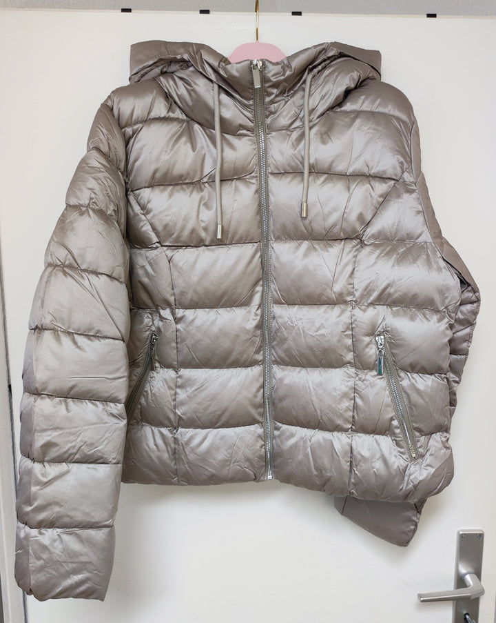 Jacke - Steppjacke - Pufferjacke - kurz, beige - 2XL/3XL