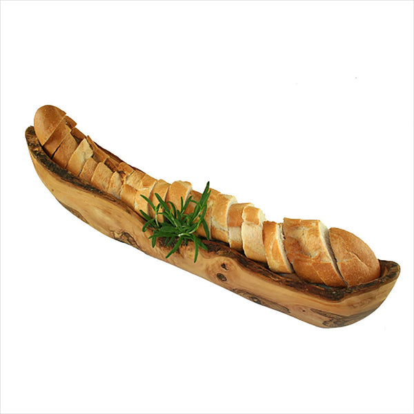 Brotschale RUSTIKAL aus Olivenholz (L40-45cm)