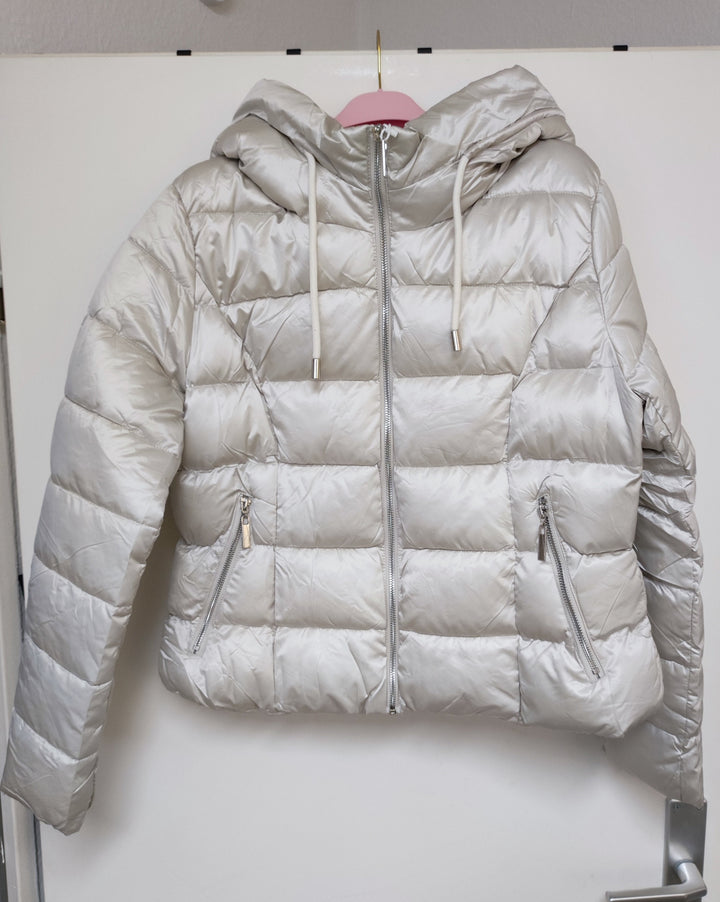 Jacke - Steppjacke - Pufferjacke - kurz, creme - L/XL