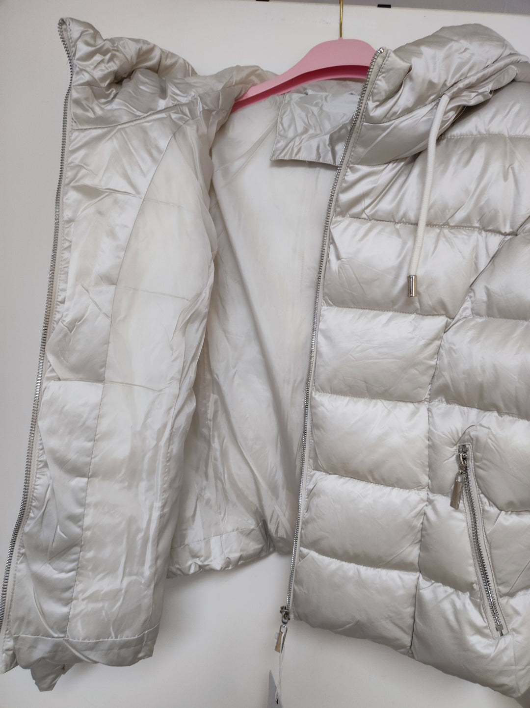 Jacke - Steppjacke - Pufferjacke - kurz, creme - L/XL