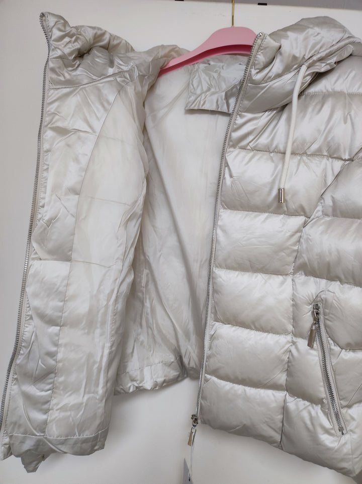 Jacke - Steppjacke - Pufferjacke - kurz, creme - L/XL