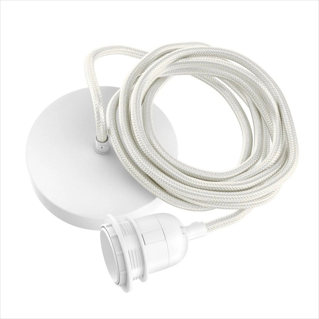 Fassung für Deckenlampen - weiß/Baumwolle