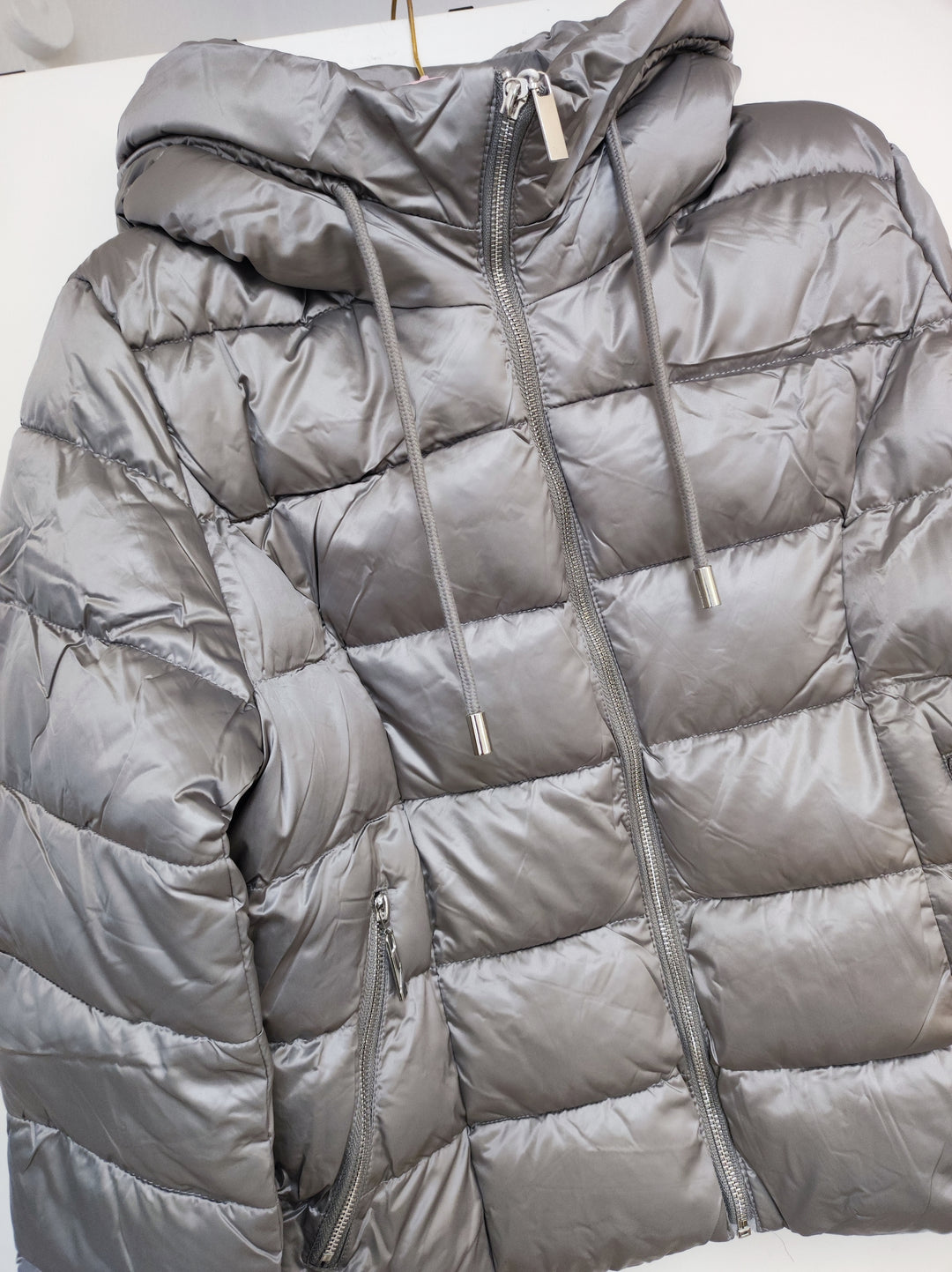 Jacke - Steppjacke - Pufferjacke - kurz, grau - L/XL