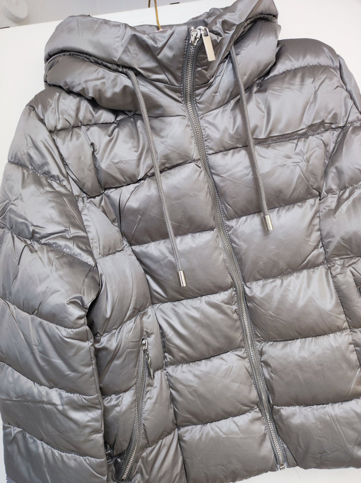 Jacke - Steppjacke - Pufferjacke - kurz, grau - L/XL