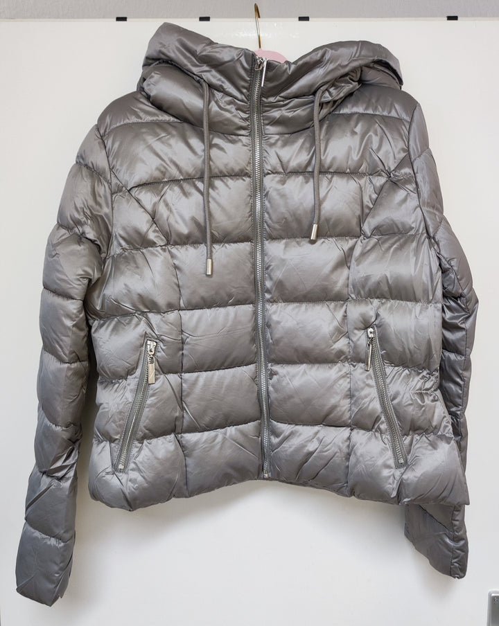 Jacke - Steppjacke - Pufferjacke - kurz, grau - S/M