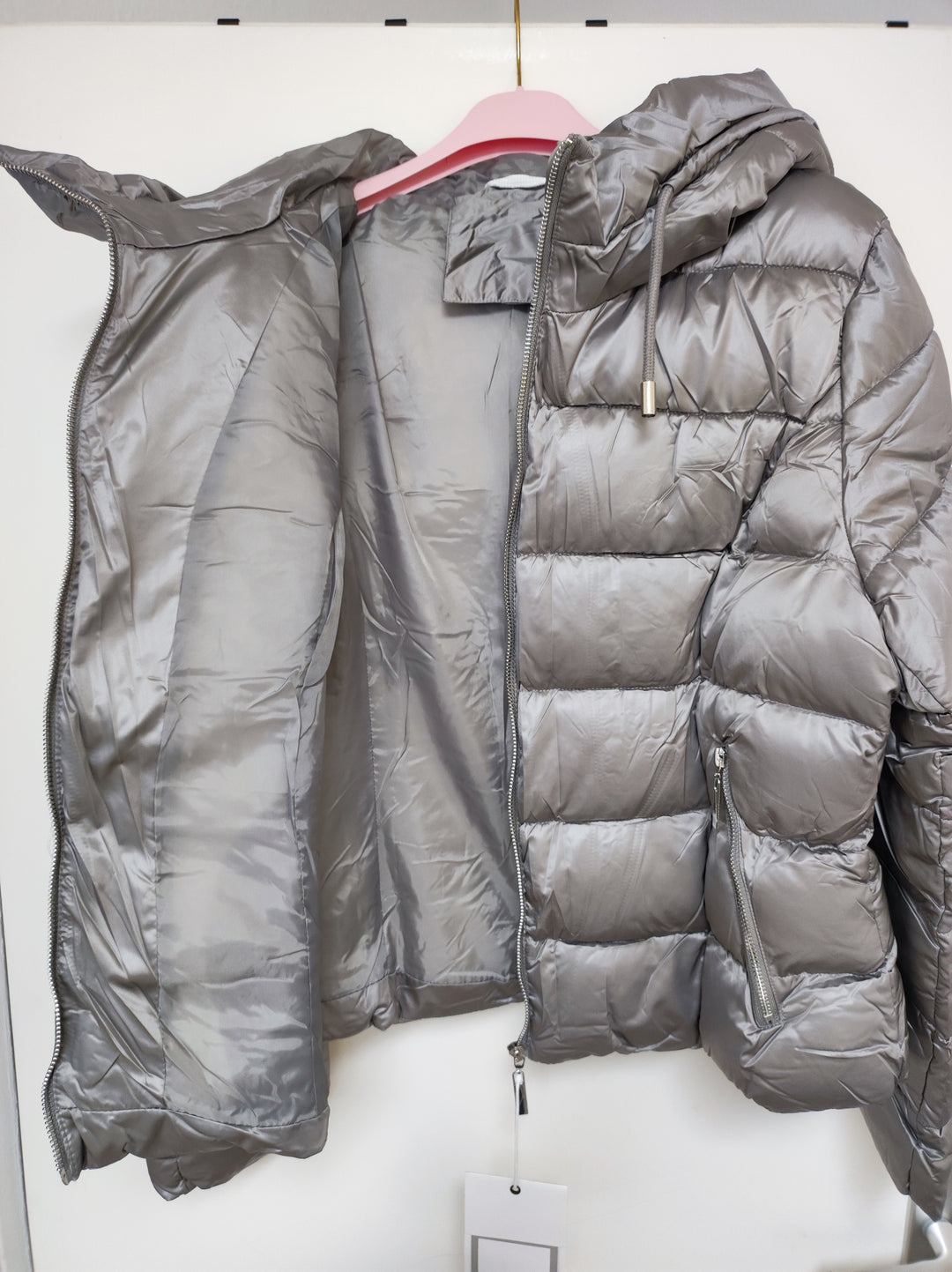 Jacke - Steppjacke - Pufferjacke - kurz, grau - 2XL/3XL