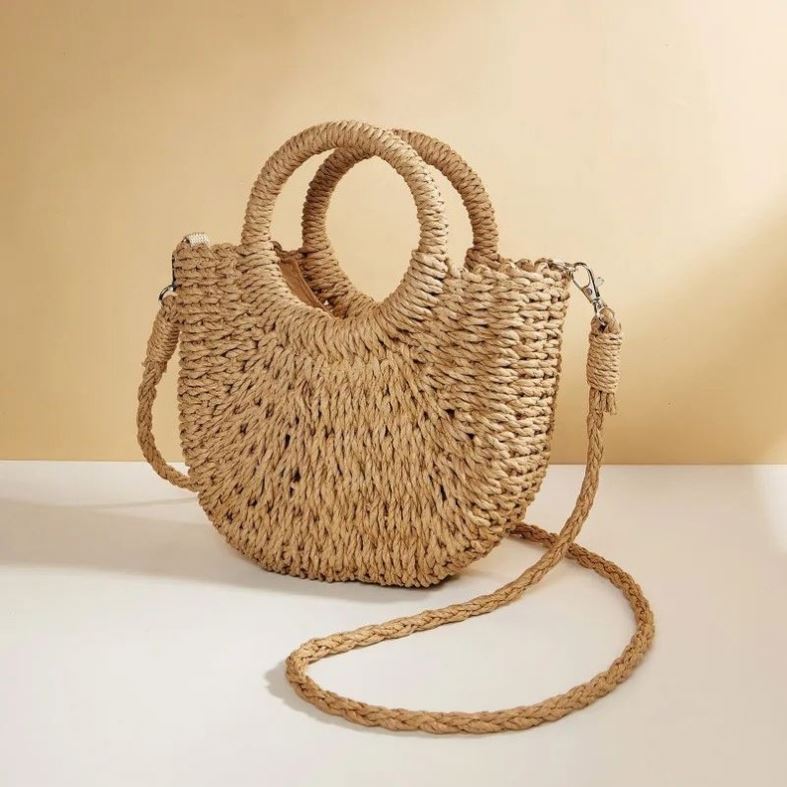 Hobo Strohtasche - Handtasche - Umhängetasche