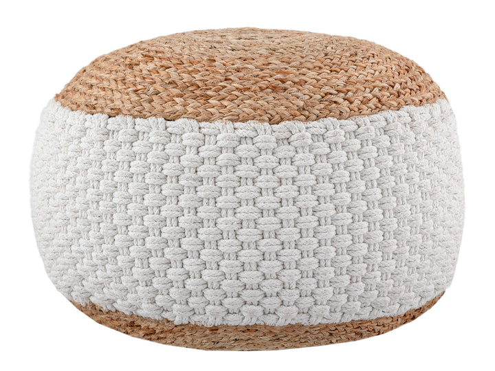 Sitzhocker - Dekohocker - Sitzpouf - Bodenkissen - Fußhocker - Pouf Jute Natur