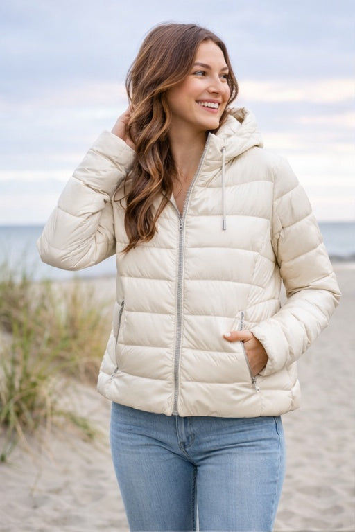 Jacke - Steppjacke - Pufferjacke - creme - 3 Größen