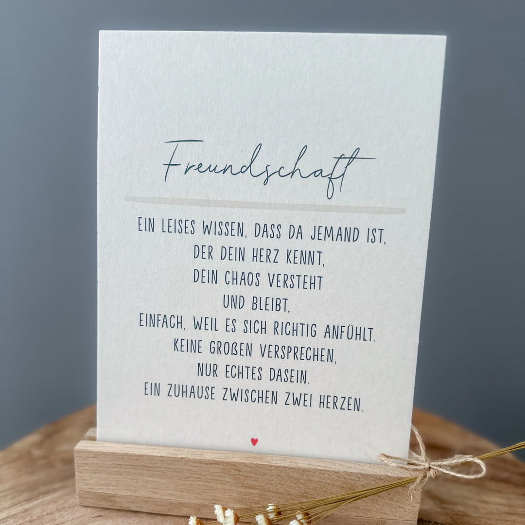 Grußkarte - Definition FREUNDSCHAFT - Postkarte A5